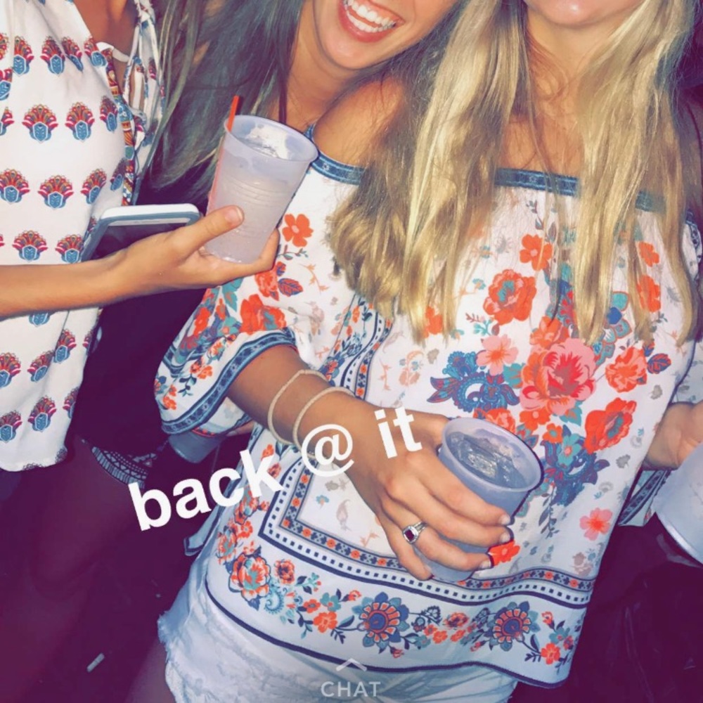 SOLD- Floral off the shoulder top